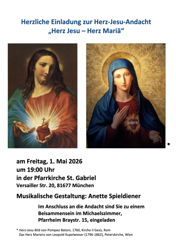 Herz-Jesu-Andacht „Herz Jesu – Herz Mariä“