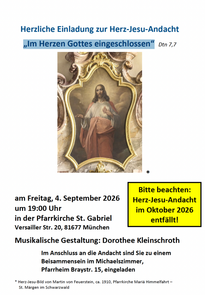 Herz-Jesu-Andacht „Im Herzen Gottes eingeschlossen“